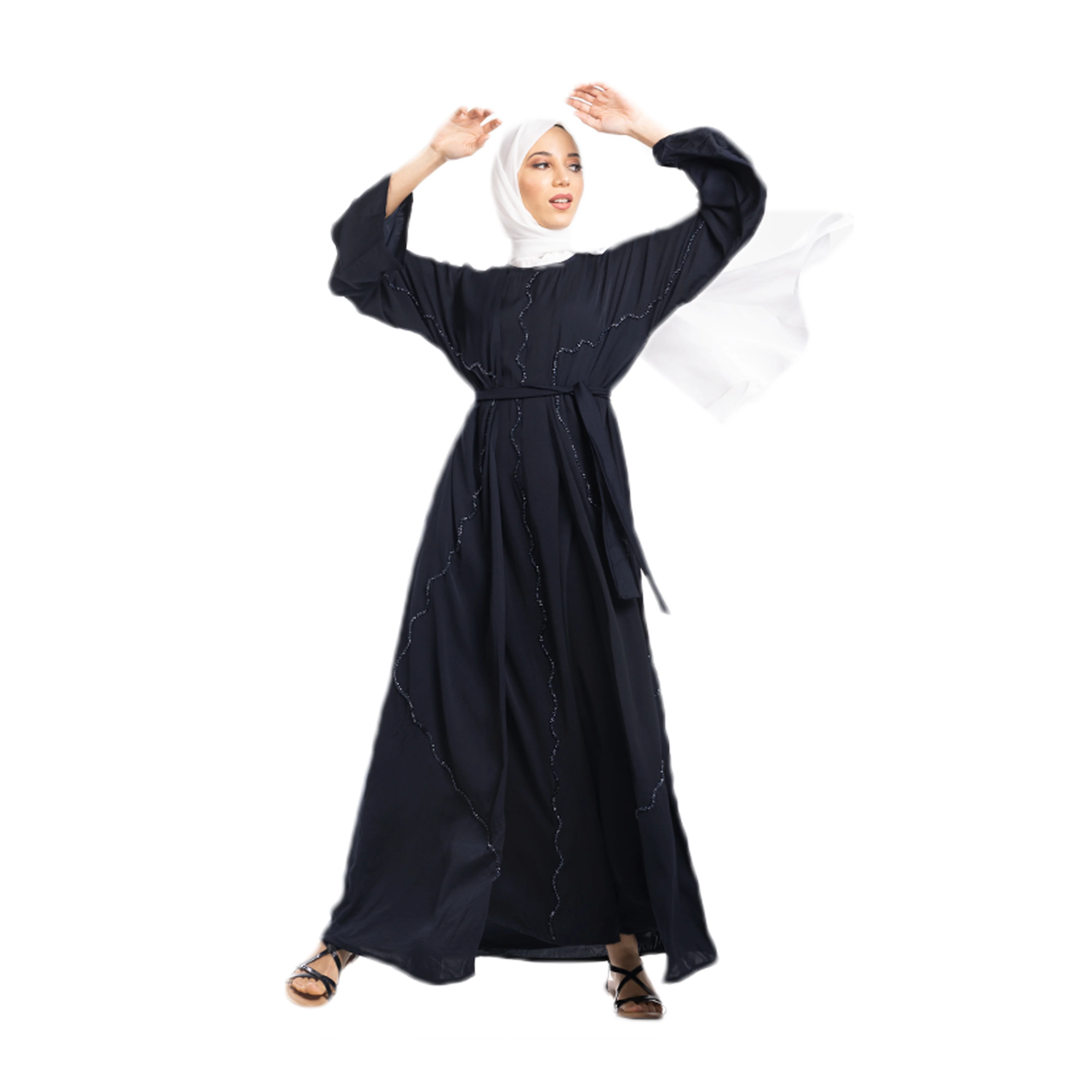 2 Piece Beaded Abaya - Image 5