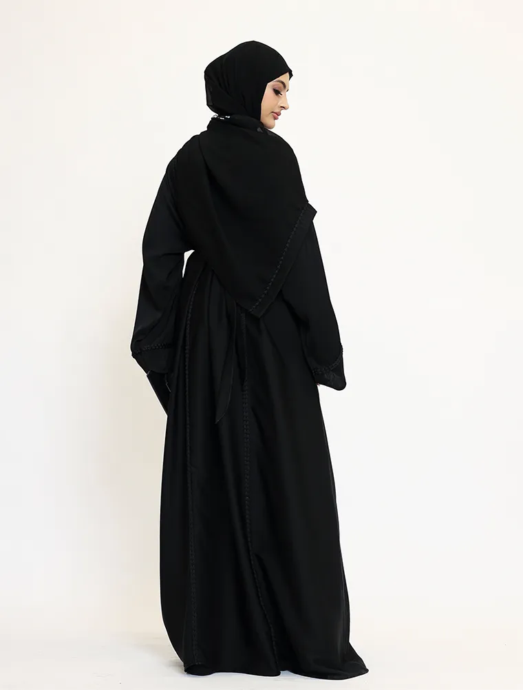 2 Piece Black Kyra Abaya (ZA540) - Image 5
