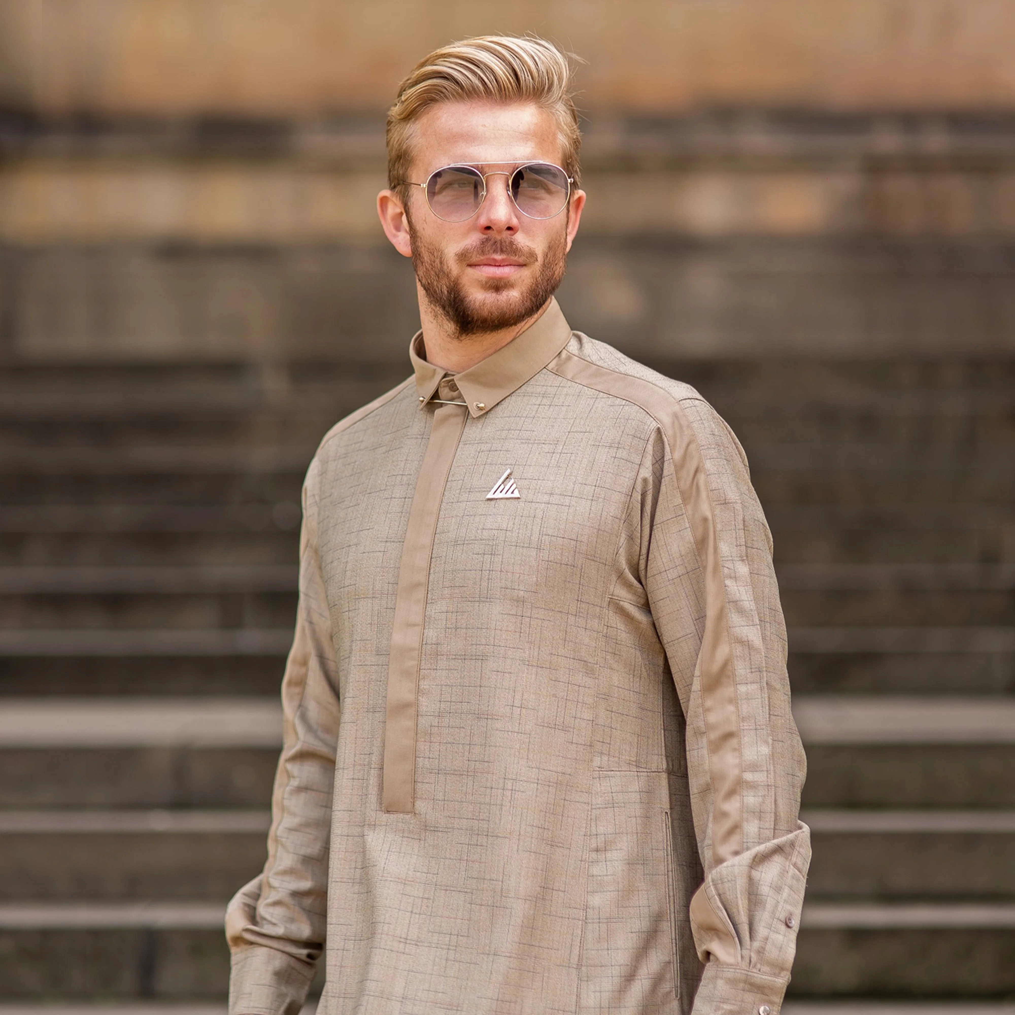 Luxury Beige Thobe & Jubba - Al Ameer