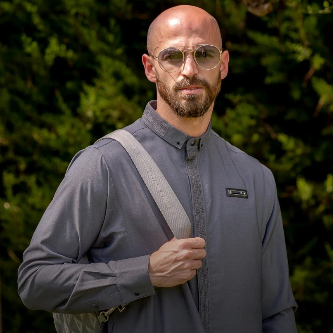 Luxury Grey Thobe & Jubba – Al Ameer