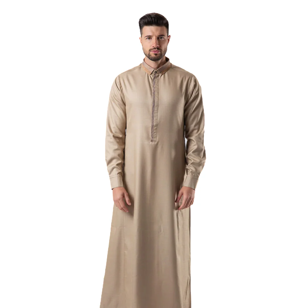 Luxury Organic Cotton Thobe & Jubba with Printed Cuffs – Al Ameer - Image 3