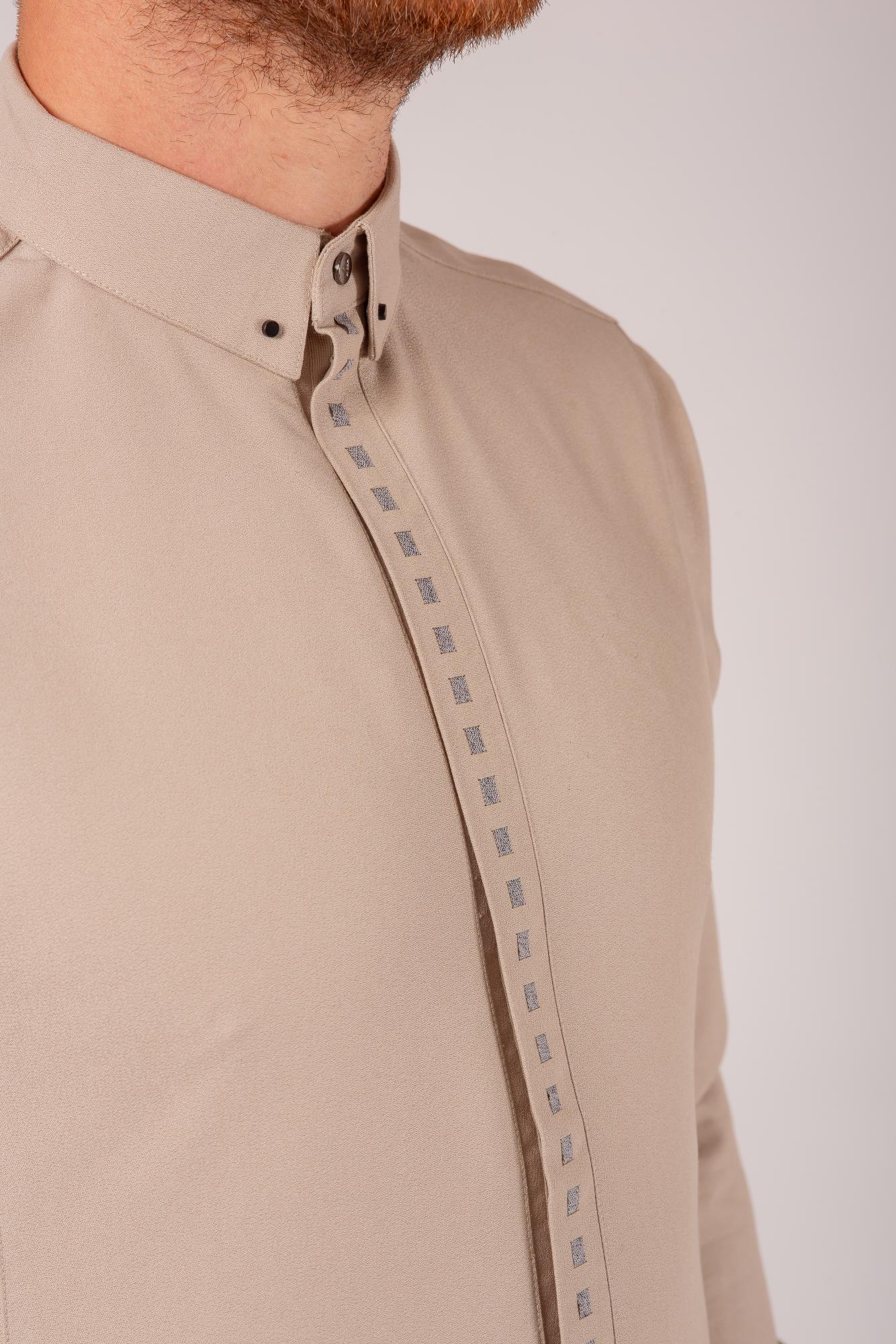 Luxury Beige Thobe & Jubba with Hand-Stitched Detail – Al Ameer - Image 2