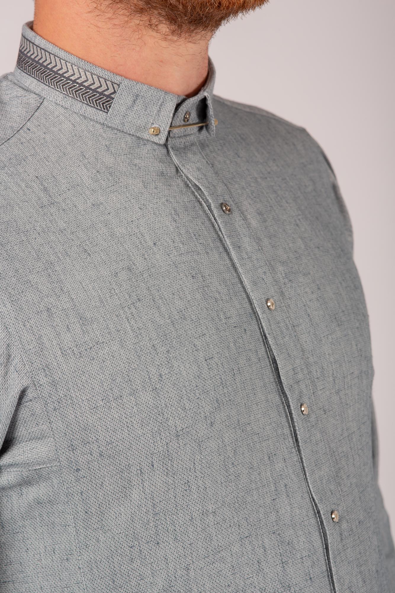 Luxury Grey Thobe & Jubba with Minimalist Design – Al Ameer - Image 2