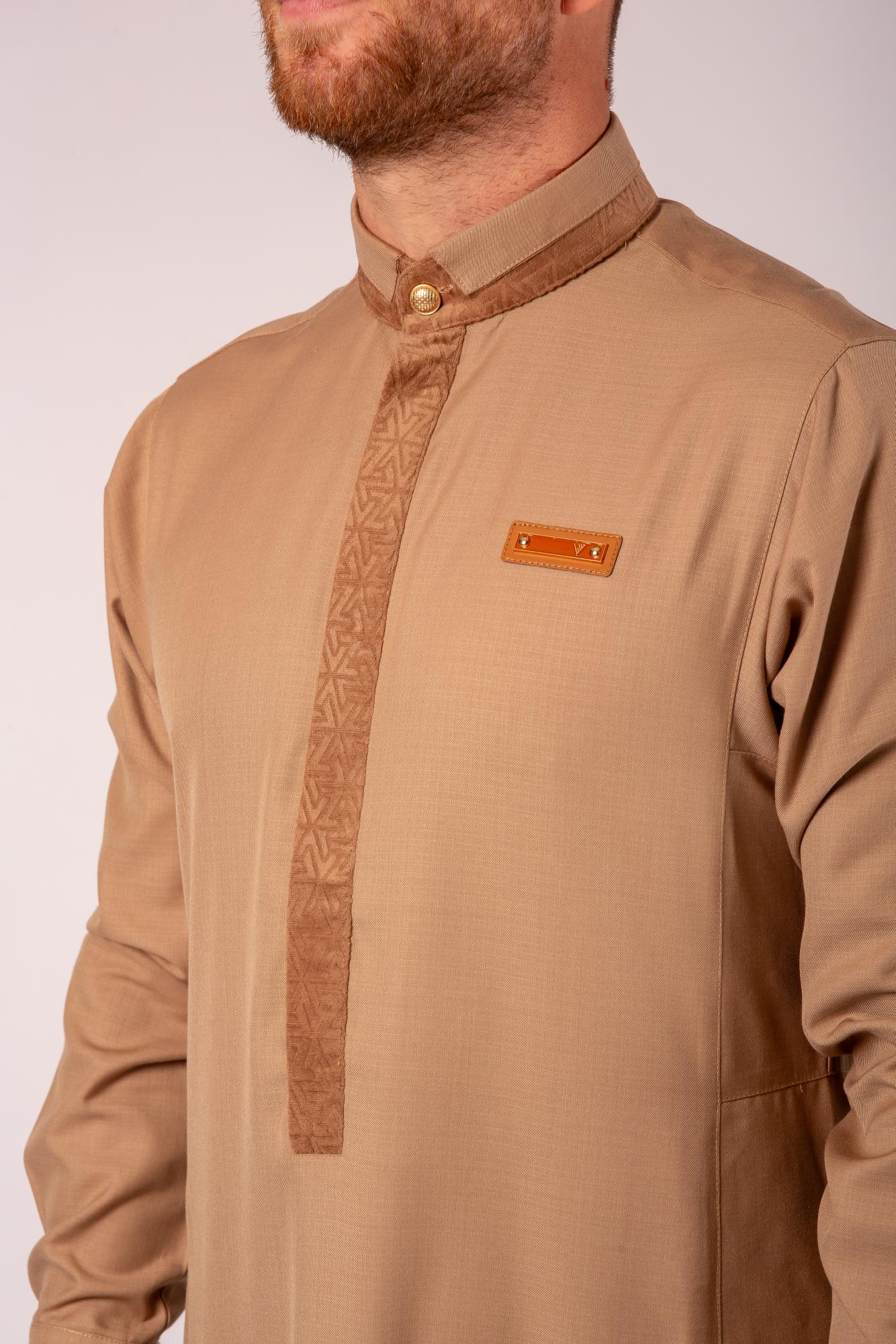 Luxury Caramel Thobe & Jubba – Al Ameer - Image 2