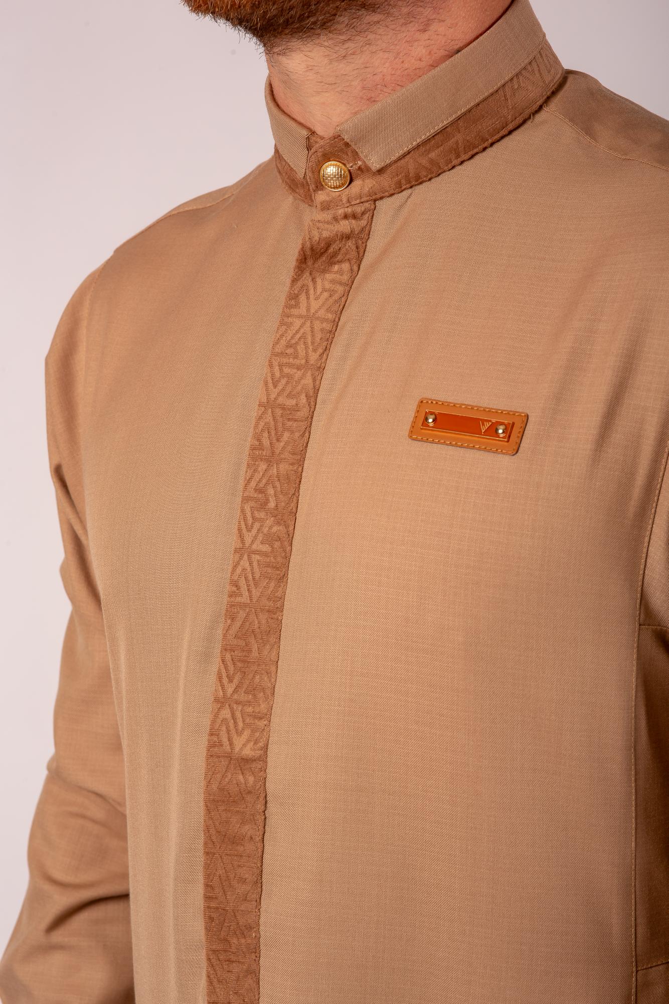 Luxury Caramel Thobe & Jubba – Al Ameer - Image 3