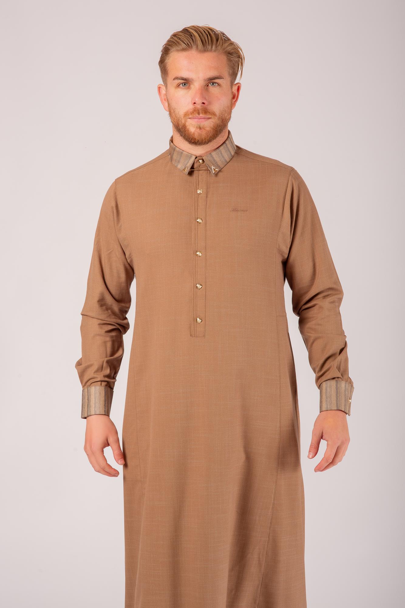 Luxury Sand Gold Thobe & Jubba – Al Ameer