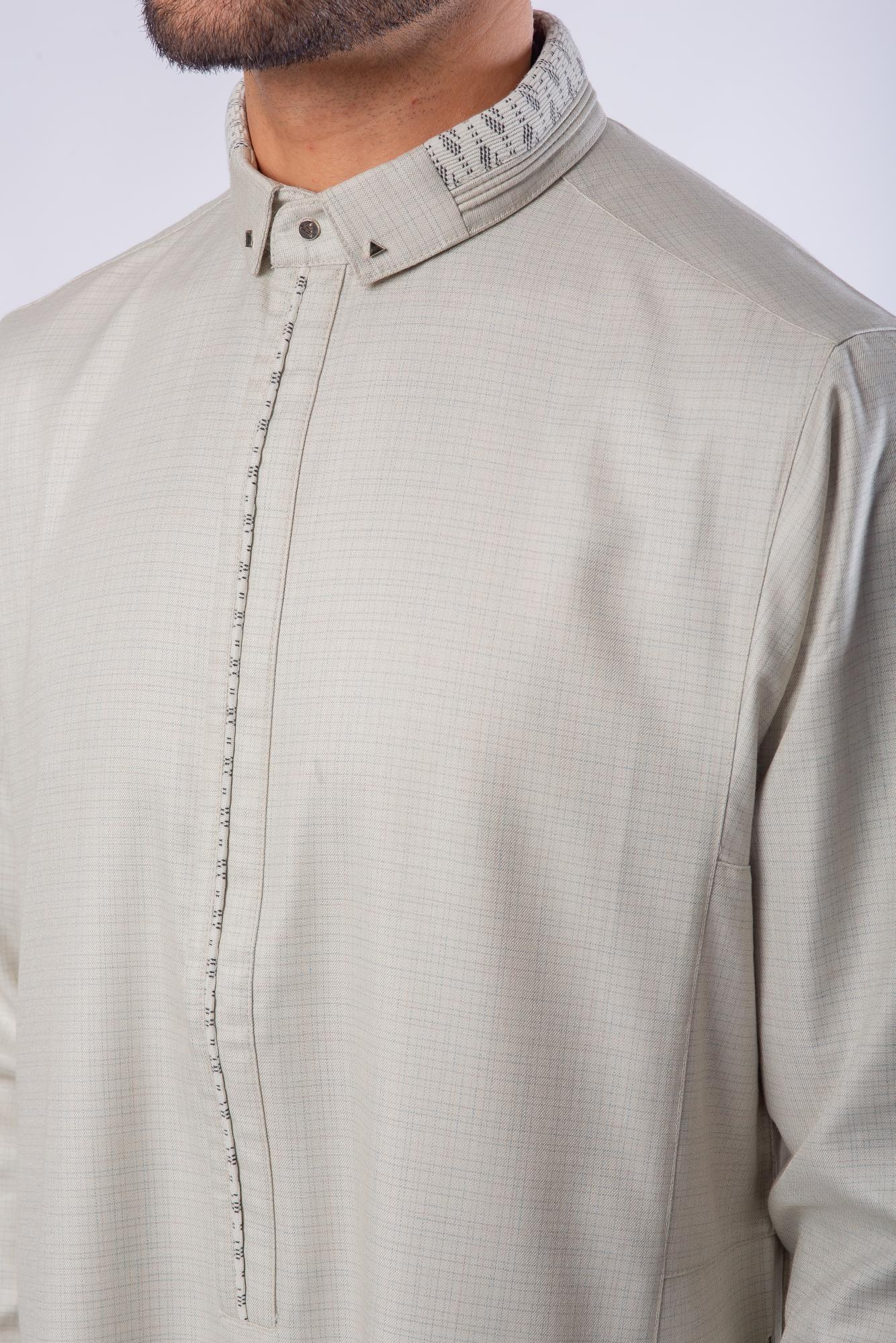 Luxury Light Grey Thobe & Jubba – Al Ameer - Image 2