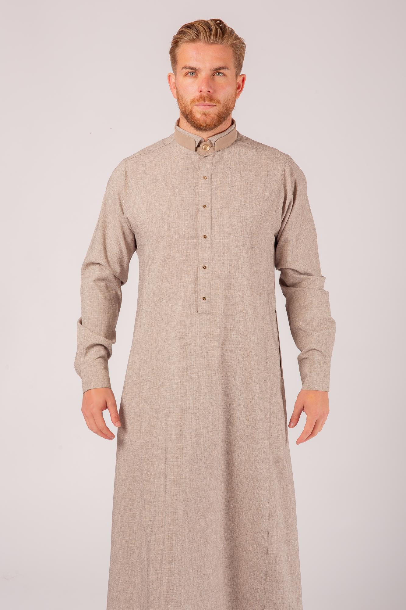Luxury Cream & Brown Thobe & Jubba – Al Ameer