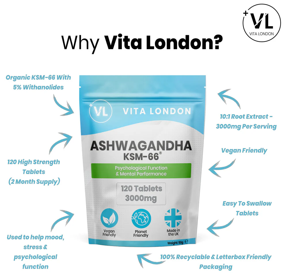 Ashwagandha KSM-66 3000mg (120 Tablets) - Image 3
