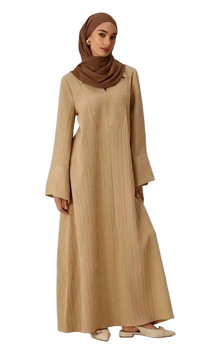 Beige Serenity Abaya - One Size