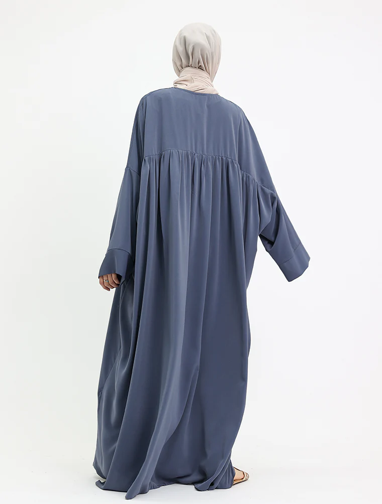 Denim Blue Essential Batwing Abaya - Image 4