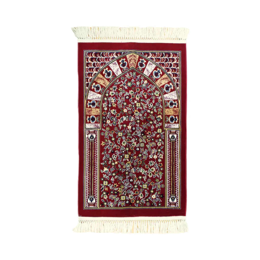 Haramain Style Prayer Mat - Red Carpet