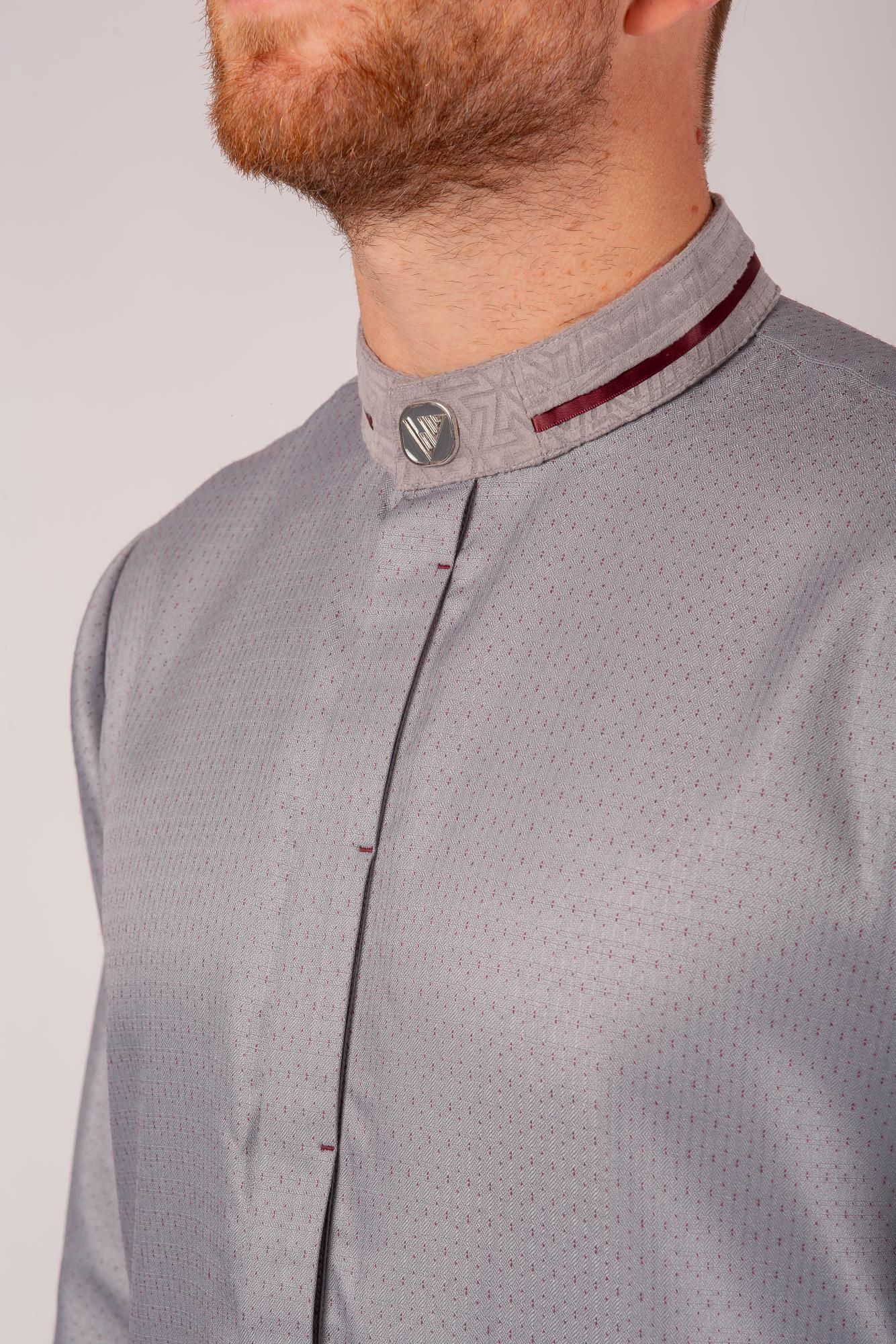 Luxury Grey & Red Thobe & Jubba – Lawung - Image 2