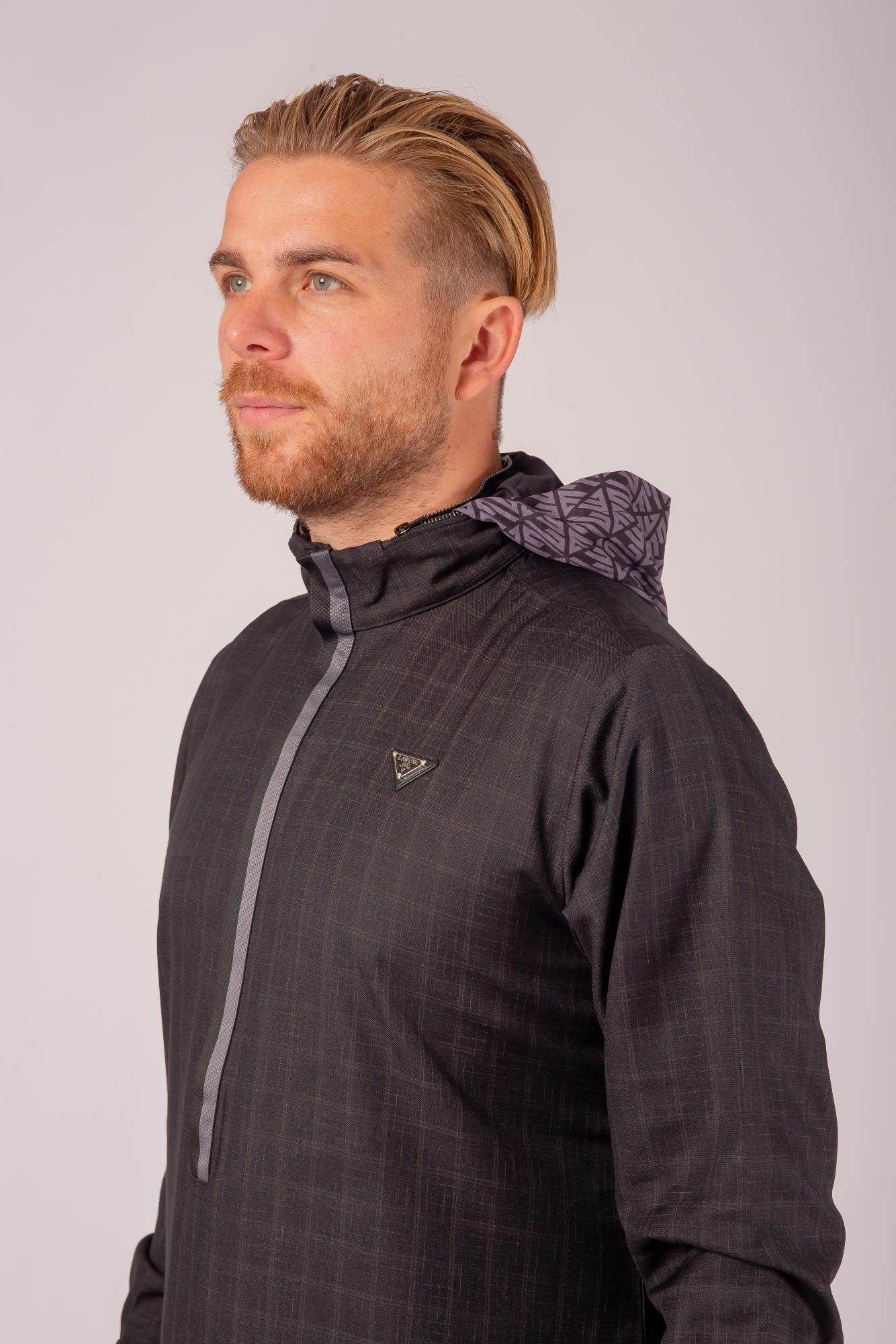 Luxury Black & Grey Thobe & Jubba with Hood - Lawung - Image 2