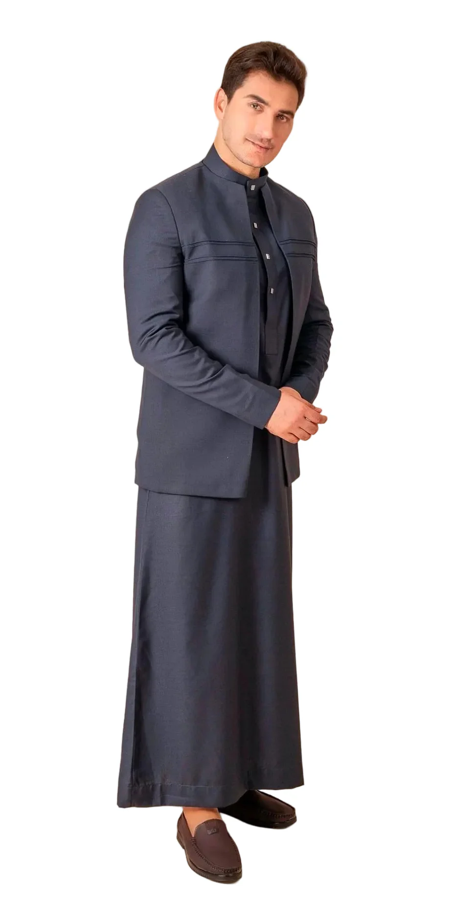Luxury Charcoal Grey Jubba + Suit Jacket