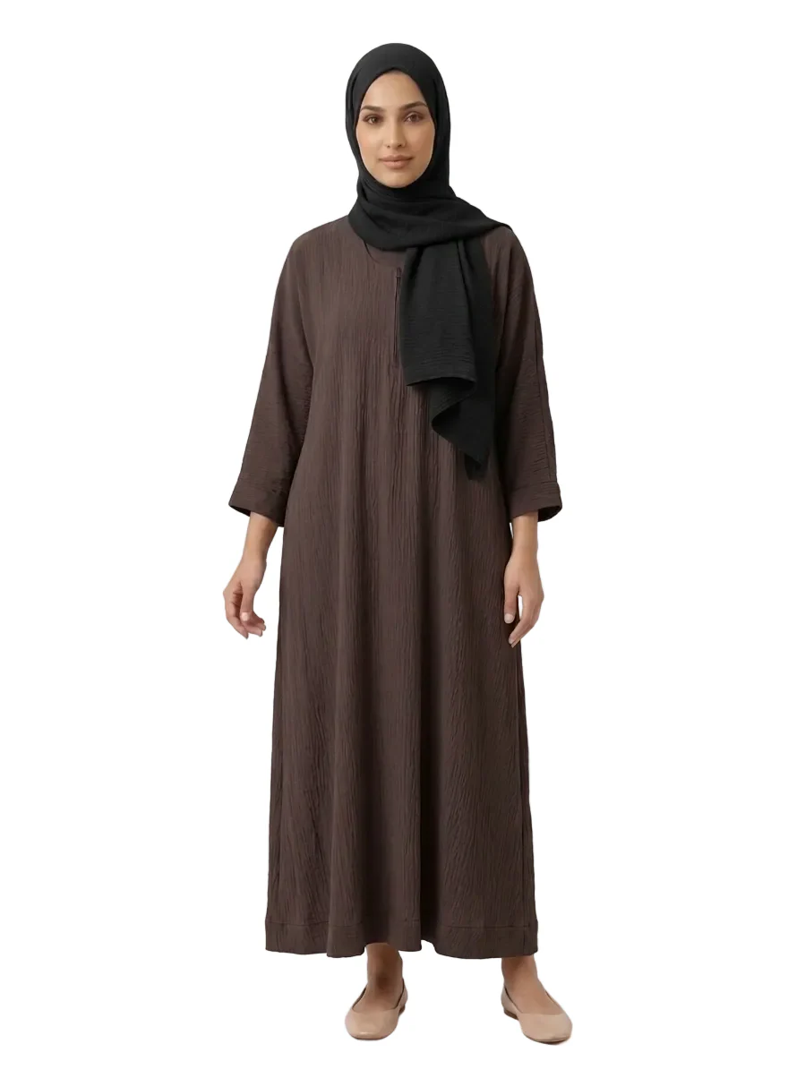 Minimalist Crinkle Abaya (ZA1512)