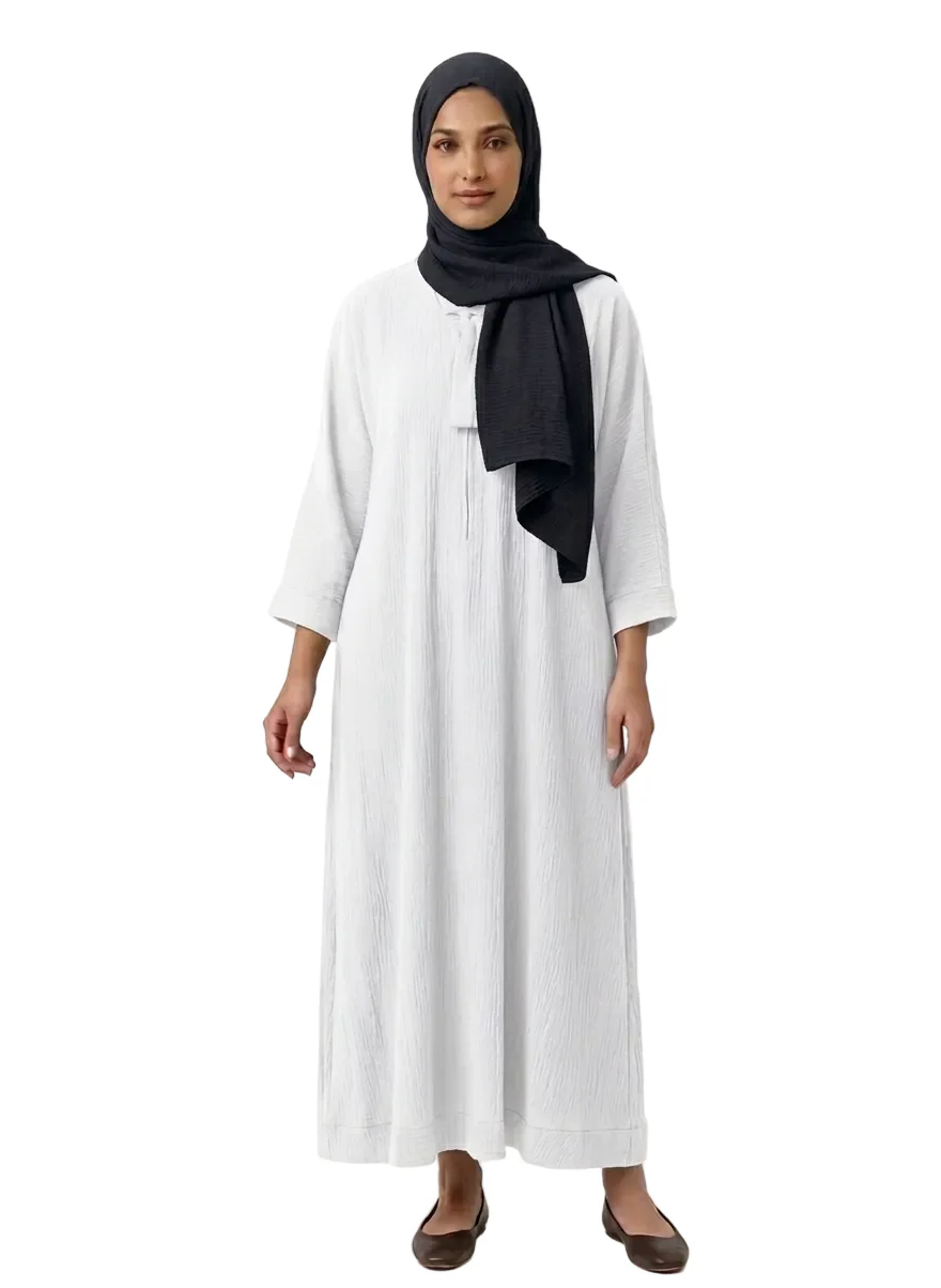 Minimalist Crinkle Abaya (ZA1512) - Image 6