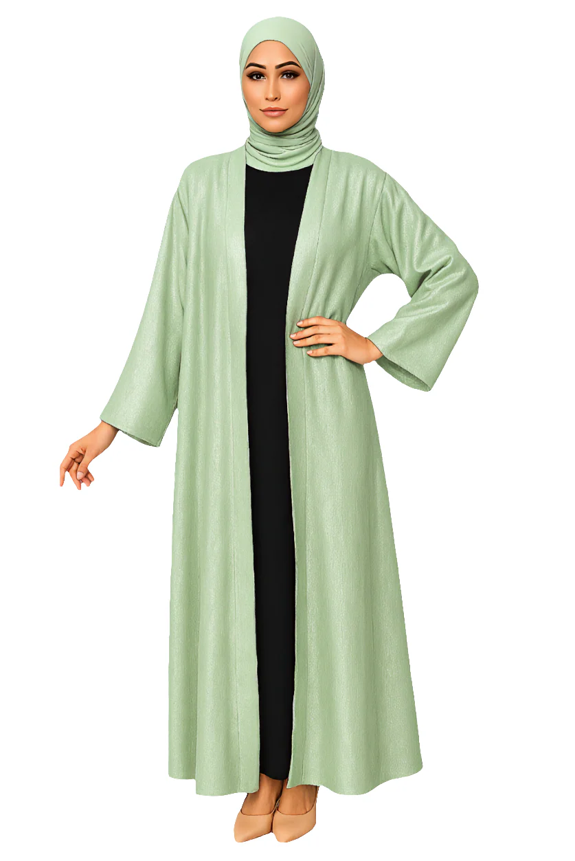 Shiny Open Abaya One Size - Image 3